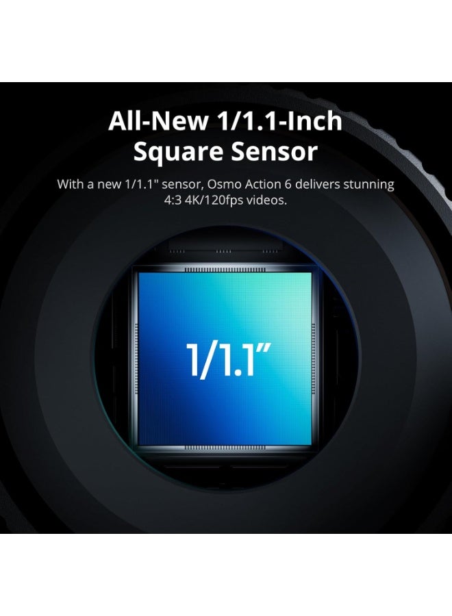 Osmo Action 6 Enhanced Combo, Action Camera with 1/1.1″ Square Sensor, Variable Aperture of f/2.0–f/4.0, Extended Battery Life with 2 Batteries, Action Camera 8K for Extended Outdoor Filming - Image 3